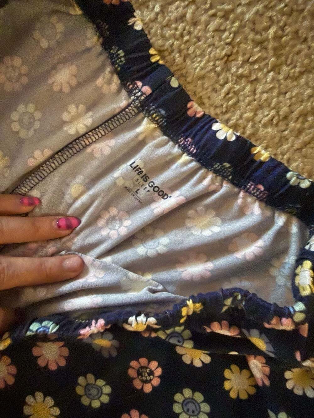 Life is Good Sleep Lounge Shorts Size L Set of 2 - Picture 11 of 13